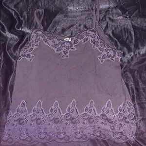 Lace grey tang top